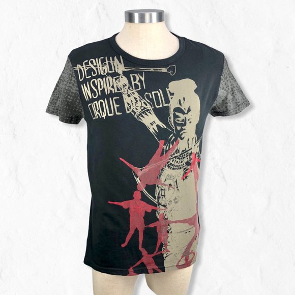 Desigual Other - Black 'Cirque Du Soleil' Short-Sleeve Men's Tee LG
